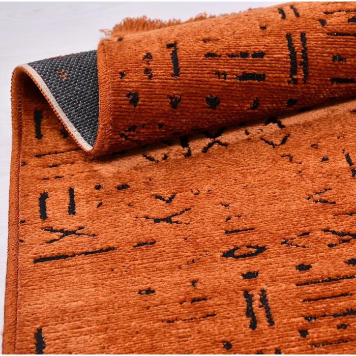 Çivi Desenli Şönil Kilim Kiremit