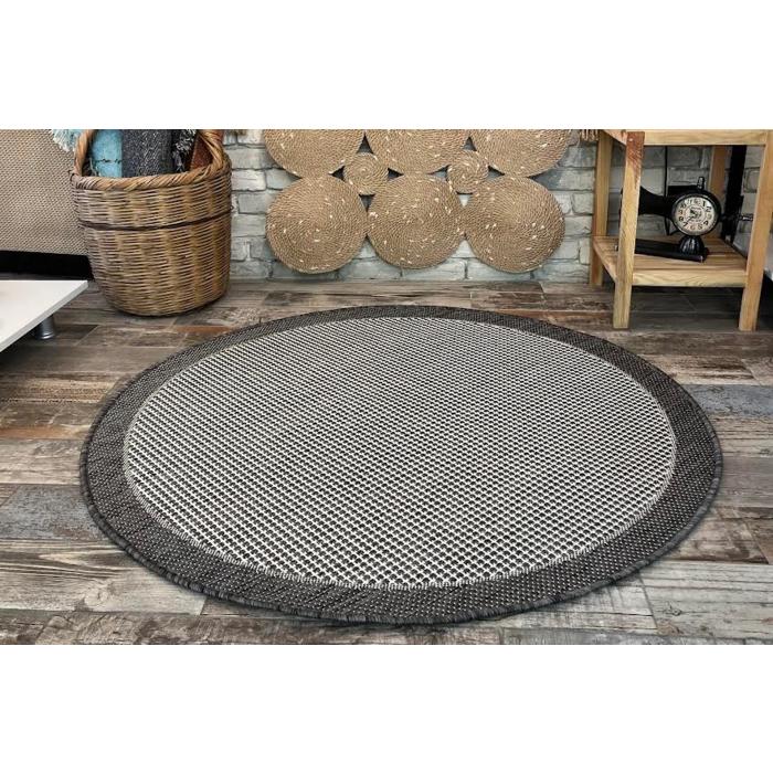 Jut Sisal Bordürlü Hasır Halı - 9213