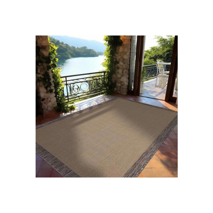 Jüt Sisal Kahverengi Makine Halısı 9709